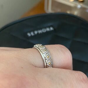 🆕Sterling Silver and Gold Women's Ring Size 6